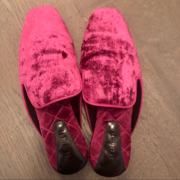M. Gemi “Calma” Velvet Slipper size 37 magenta - Picture 2 of 5